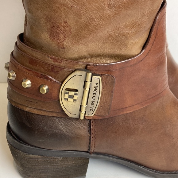 Vince Camuto Beatrix Harness Boot in Russet Size 8 Riding Western Equestrian - Picture 10 of 16